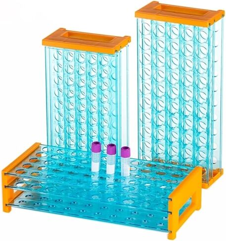 1PCS البلاستيك مثبتة 50 ثقوبًا 13 مم 16 مم 18 مم رف أنبوب الطرد المركزي من 3 طبقات اختبار أنبوب تجميع الأوعية الدموية (16 مم 50 ثبات 2 مساءً) in Saudi Arabia