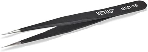 HRC40° Precision Stainless Steel Antistatic Tweezers ESD-10/11/12/13/14/15/16 for Laboratory Teaching/Repair Tools(ESD-11 1pcs) in Saudi Arabia