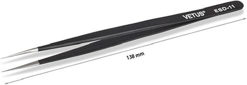 HRC40° Precision Stainless Steel Antistatic Tweezers ESD-10/11/12/13/14/15/16 for Laboratory Teaching/Repair Tools(ESD-11 1pcs) in Saudi Arabia