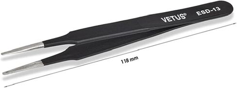 HRC40° Precision Stainless Steel Antistatic Tweezers ESD-10/11/12/13/14/15/16 for Laboratory Teaching/Repair Tools(ESD-11 1pcs) in Saudi Arabia