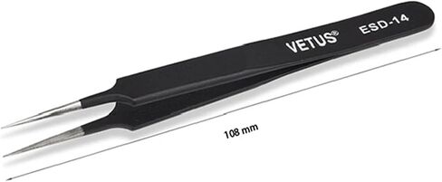 HRC40° Precision Stainless Steel Antistatic Tweezers ESD-10/11/12/13/14/15/16 for Laboratory Teaching/Repair Tools(ESD-11 1pcs) in Saudi Arabia