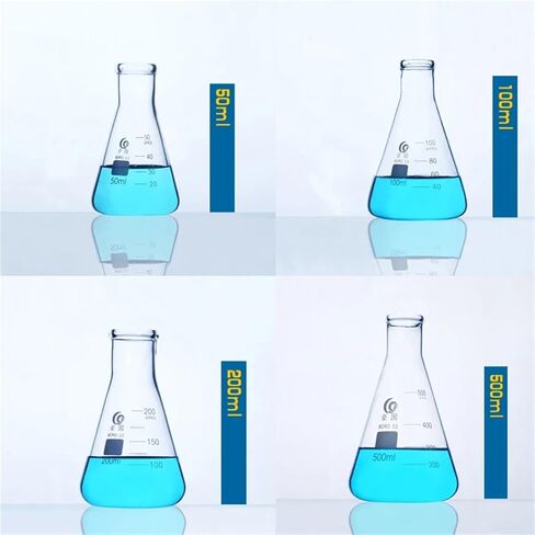 1 مجموعة قارورة زجاجية مخروطية عالية البورسليت الزجاجية erlenmeyer مختبر زجاجة ثلاثية in Saudi Arabia