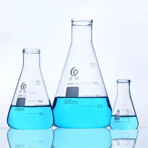 2pcs/pack Thickened Glass Erlenmeyer Lab Borosilicate Erlenmeyer Laboratory Equipment(100mL) in Saudi Arabia