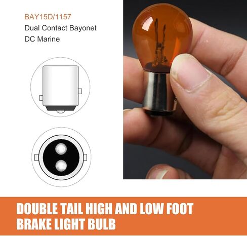10 PCS CAR 1157 P21/5W S25 BAY15D LIRGH LIGHT ، HAFLE TAIL High و Low Brake Light Light Light Light Plugy ، Universal Halogen Tail Light Light Light Light of Cars (Red) in Saudi Arabia