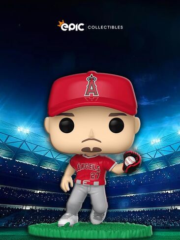 Pop Baseball: Angels - Mike Trout Catching Vinyl Figure Included with Box Protector Compatible for Funko in Saudi Arabia