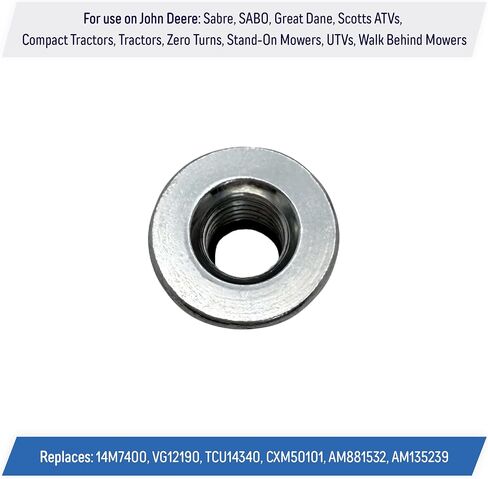 Lock Nut 10mm for John Deere Sabre, Sabo, Great Dane, Scotts, ATV/UTV - 14M7400 (5 Pack) in Saudi Arabia