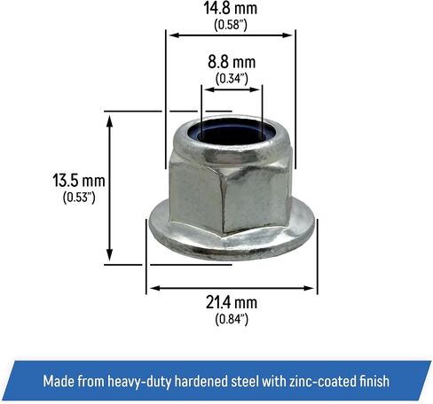 Lock Nut 10mm for John Deere Sabre, Sabo, Great Dane, Scotts, ATV/UTV - 14M7400 (5 Pack) in Saudi Arabia