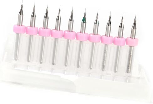 CNC PCB Drill Bits قم بقطع قطع حفر سهلة للحفر الحساسة من خلال أعمال صيانة PCB 10pcs (0.1 مم) in Saudi Arabia