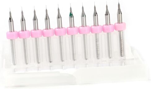 CNC PCB Drill Bits قم بقطع قطع حفر سهلة للحفر الحساسة من خلال أعمال صيانة PCB 10pcs (0.1 مم) in Saudi Arabia