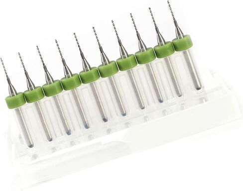 CNC PCB Drill Bits Set Cutting Easy Drill Bits for Delicate Drilling Through PCB Maintenance Craft Work 10pcs (0.7mm) in Saudi Arabia