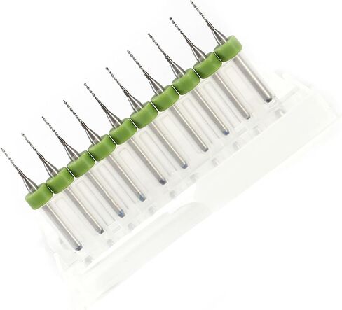 CNC PCB Drill Bits Set Cutting Easy Drill Bits for Delicate Drilling Through PCB Maintenance Craft Work 10pcs (0.7mm) in Saudi Arabia