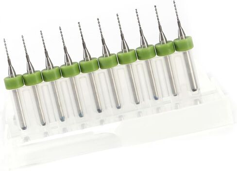 CNC PCB Drill Bits Set Cutting Easy Drill Bits for Delicate Drilling Through PCB Maintenance Craft Work 10pcs (0.7mm) in Saudi Arabia