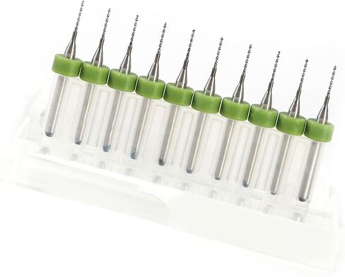 CNC PCB Drill Bits Set Cutting Easy Drill Bits for Delicate Drilling Through PCB Maintenance Craft Work 10pcs (0.7mm) in Saudi Arabia