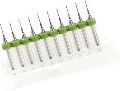 CNC PCB Drill Bits Set Cutting Easy Drill Bits for Delicate Drilling Through PCB Maintenance Craft Work 10pcs (0.7mm) in Saudi Arabia