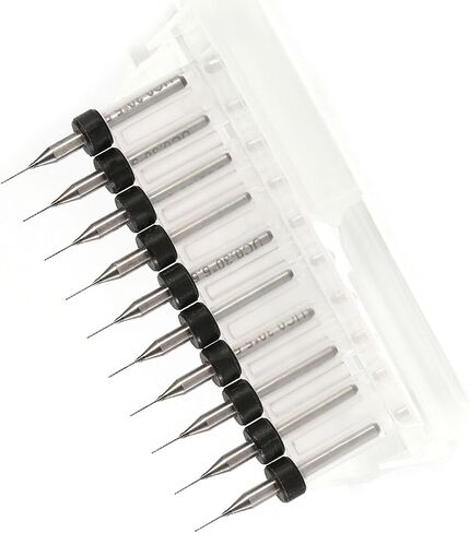 CNC PCB Drill Bits قم بقطع قطع حفر سهلة للحفر الحساسة من خلال أعمال صيانة PCB 10pcs (0.3 مم) in Saudi Arabia