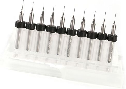 CNC PCB Drill Bits قم بقطع قطع حفر سهلة للحفر الحساسة من خلال أعمال صيانة PCB 10pcs (0.3 مم) in Saudi Arabia