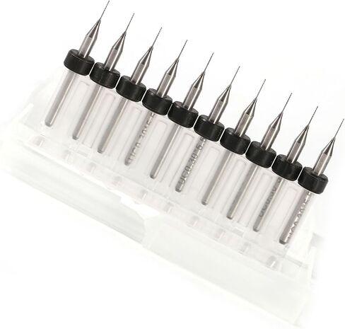 CNC PCB Drill Bits قم بقطع قطع حفر سهلة للحفر الحساسة من خلال أعمال صيانة PCB 10pcs (0.3 مم) in Saudi Arabia
