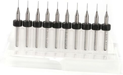 CNC PCB Drill Bits قم بقطع قطع حفر سهلة للحفر الحساسة من خلال أعمال صيانة PCB 10pcs (0.3 مم) in Saudi Arabia