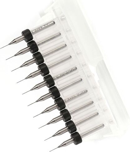 CNC PCB Drill Bits قم بقطع قطع حفر سهلة للحفر الحساسة من خلال أعمال صيانة PCB 10pcs (0.3 مم) in Saudi Arabia
