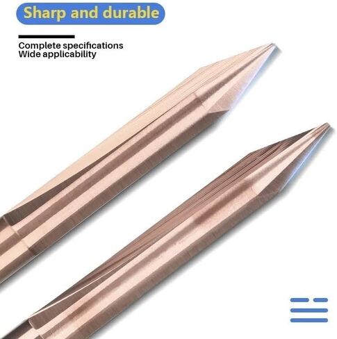 3.175mm Shank V Shape End Mill Milling Cutter 20,30,45,60,90 Degrees 2 Flute Engraving Bit Router Bit CNC Carving Bit(90Dx0.1) in Saudi Arabia
