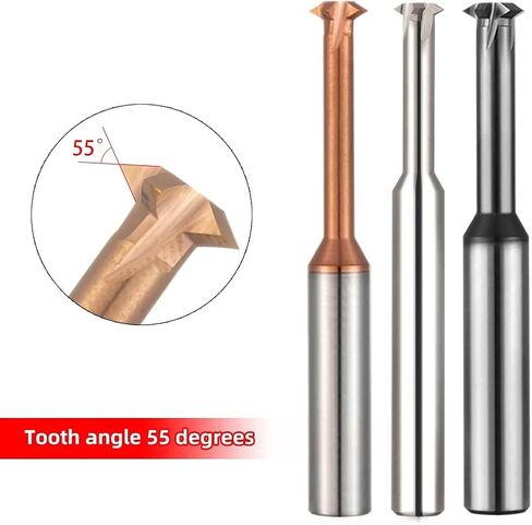 55° Tungsten Carbide Single Tooth Spiral Milling Cutter Thread Mill Metric Router Bit for Steel Aluminum End Mill CNC Tool(D3.0X9xD4xL50) in Saudi Arabia