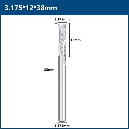 3.175-12mm شانك ضغط الطحن القاطع الخشبية أسفل قطع اثنين من الأداة الطحن المذبحة CNC قاطع مطحنة نهاية مطحنة (6x22x50mm) in Saudi Arabia