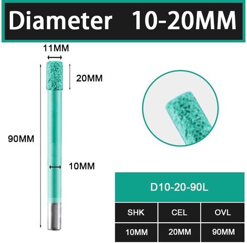 6/8/10/12mm Shank Flat Bottom Brazing Stone Engraving Router Bits Marble Granite for CNC Machine Carving Tools(D6-20l-90) in Saudi Arabia