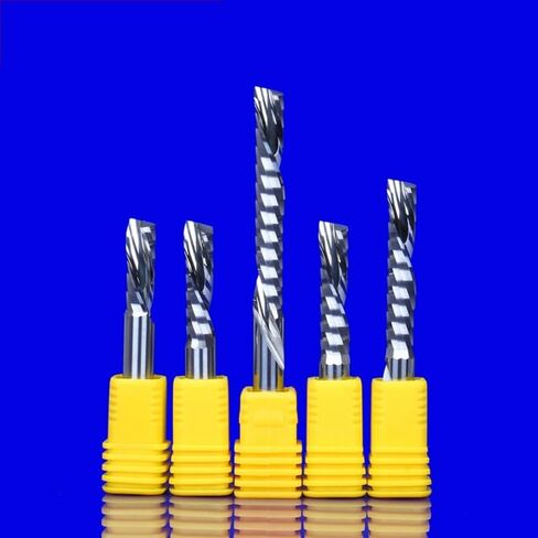 3.175/4/6mm Shank Single Flute Left Down Cut Spiral Carbide Milling Cutter CNC Router Bit Wood Tools Tungsten Steel End Mill(3.175x2.0x8) in Saudi Arabia