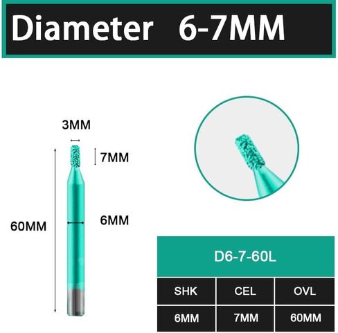 Flat Bottom Brazing Stone Engraving Router Bits Marble Granite for CNC Machine Carving Tools(D6-D6-25l-90-PD) in Saudi Arabia