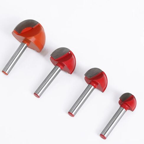 6mm Shank CNC Tools Solid Carbide Round Nose Bits Round Nose Cove Core Box Router Bit Shaker Cutter Tools for Woodworking(6x6mm) in Kuwait