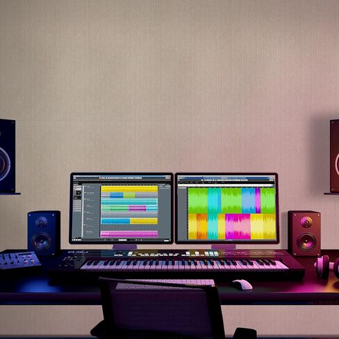 بوبوس 5 حزمة الألواح الصوتية الكبيرة ، 47.2 "× 23.6" لوحة جدار صوتية ذاتية اللصق ، لوحة صوتية للمكتب ، ألواح الجدران المزخرفة الصوتية لاستوديو المنزل (الأزرق الداكن 1) in Kuwait