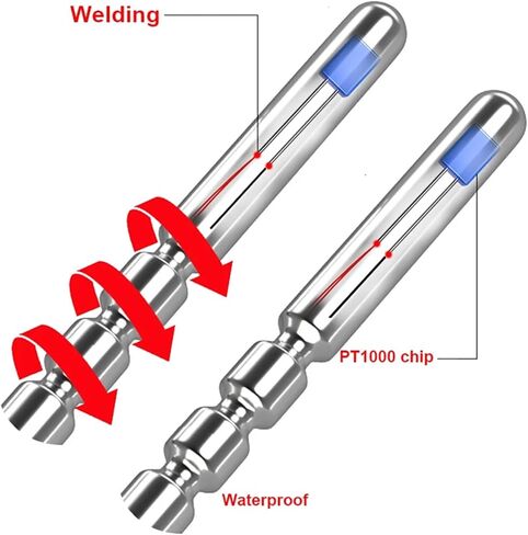 Waterproof PT1000 thermistor -50~+200 Celsius Temperature Sensor 6 * 50mm Probe Thermal Resistance with Silicone Cable in Saudi Arabia