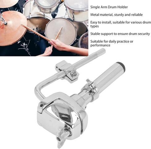 Tom Cymbal Holder Single Arm Drum Stand Mount Metal Support Rack for Percussion Musical Instrument Made of Excellent Metal with High Strength Impact Suitable for Tom in Kuwait
