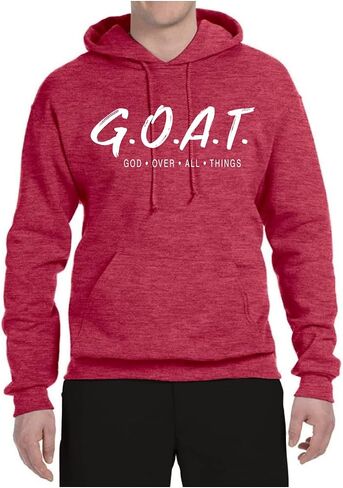 Wild Bobby GOAT God Over All Things Inspirational/Christian Unisex Graphic Hoodie Sweatshirt in Saudi Arabia