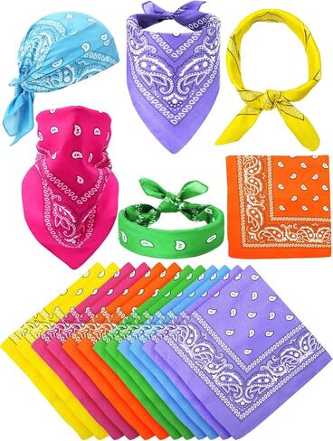 Unittype Neon Bandanas Paisley Bandana Usisex Novelty Beadty Cowboy Square Dicf for Halloween Party Costume in Kuwait