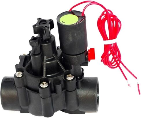1pcs الري 3/4 "1" صمام الملف اللولبي المائي 220V 24V 12V 110V لفائف الإغلاق الذاتي مع وظيفة تعديل التدفق (3/4 "، 24VAC) in Saudi Arabia