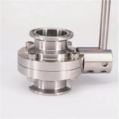 1PCS 1" 25mm SS304 stainless steel sanitary grade 1" triple clamp valve in Saudi Arabia
