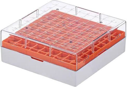 1pc 1.8/2ml PC Material Frozen Tube Box Lab Cryo Tube Storage Rack Freezing Tube Holder 25/81/100 Vents(100vents) in Saudi Arabia