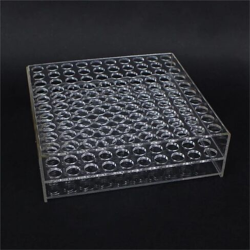 Transparent rack for vacuum blood tubes - 2ml, 5ml, 10ml - Ideal for use in school and laboratory (10ml 10holes) in Saudi Arabia