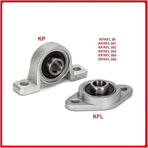 1Pcs Zinc Alloy Bearing with Seat 8 10 12 15 17 30 35mm Pillow Block Mounted Support Bearing KP08 KFL08 KP001 KP002 KFL001(KP003 17mm) in Saudi Arabia