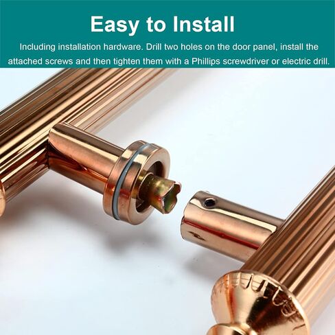 Barn Door Sliding Door Handle Gold Sliding Kitchen Door Handle, European Style Push Pull Glass Door Handle, Commercial Steel Entry Door Hand (Size : 110cm/43.3in) in Saudi Arabia