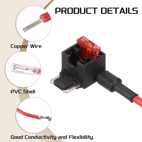 Dmiotech Fuse Tap 24V 12V Car add a Circuit Adapter Blade Fuse Taps Kit 3A ، 5A ، 7.5a ، 10a ، 15a ، 20a ، 25a ، 30a fuses for startive marine ، 3pcs 8 color in Saudi Arabia