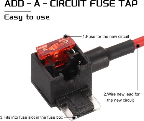 Dmiotech Fuse Tap 24V 12V Car add a Circuit Adapter Blade Fuse Taps Kit 3A ، 5A ، 7.5a ، 10a ، 15a ، 20a ، 25a ، 30a fuses for startive marine ، 3pcs 8 color in Saudi Arabia
