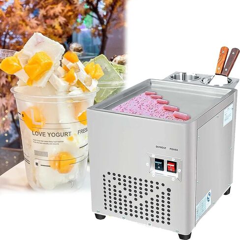 Commercial Ice Cream Roll Machine,Fried Ice Cream Roll Machine,Single Plate Fried Ice Cream Roll Machine,Stainless Steel Commercial in Saudi Arabia
