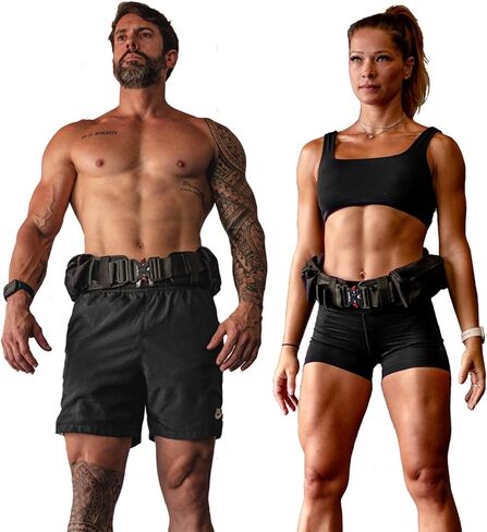 حزام تدريب مرجح (10-15 رطل)-مريح وقابل للتنفس وقابل للتعديل-مثالي لتدريب القوة والجري واللياقة-مع دائمة مع أوزان الصلب in Kuwait