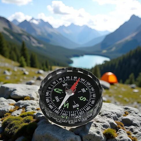 Black Waterproof Pocket Watch Compasses Navigation Compasses Professional Clear Camping Hiking Pocket Hiking Survival Gadgets in Saudi Arabia