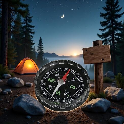 Black Waterproof Pocket Watch Compasses Navigation Compasses Professional Clear Camping Hiking Pocket Hiking Survival Gadgets in Saudi Arabia