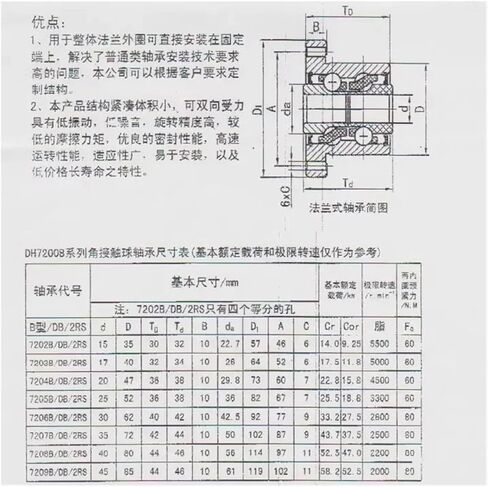 Machine Tool Screw Bearing FL760203/DH7203B/DB/2RS/P4 Inner Diameter 17mm(FL760207B DB P4-01) in Saudi Arabia