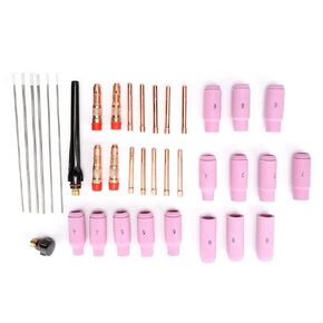 Practical 19. 0×15. 0×4. 37Pcs Tig Parts Tungsten Electrode Alumina Nozzle Collet for Wp17 18 26 Torch37Pcs Alumina Nozzle Convinen in Saudi Arabia