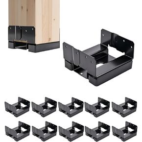 6 PCS 6x6 Post Base for Concrete,Brackets for Wood Posts,Heavy Duty Powder Coating Rust Prevention,Suitable for Deck terraces/pavilions/Steps/Fences Post Anchor Base in Kuwait